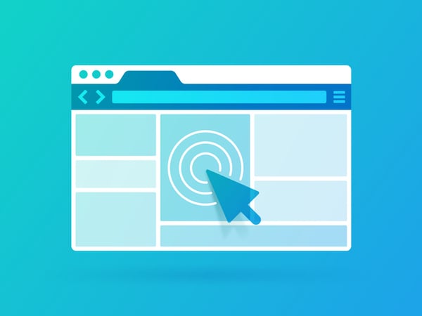 Image of an electronic folder in different shades of blue